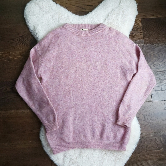 Acne Studios Unicorn Lavender Crew Neck Mohair Wool Sweater - Picture 3 of 14